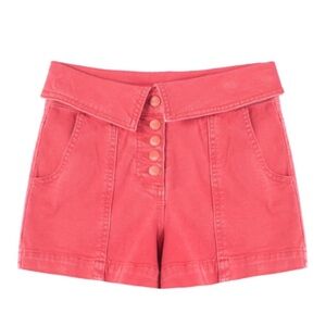 (A5) Truce‎ Kids | Red Snap-Front Collar-Waist Shorts - Girls, Size 14, NWT